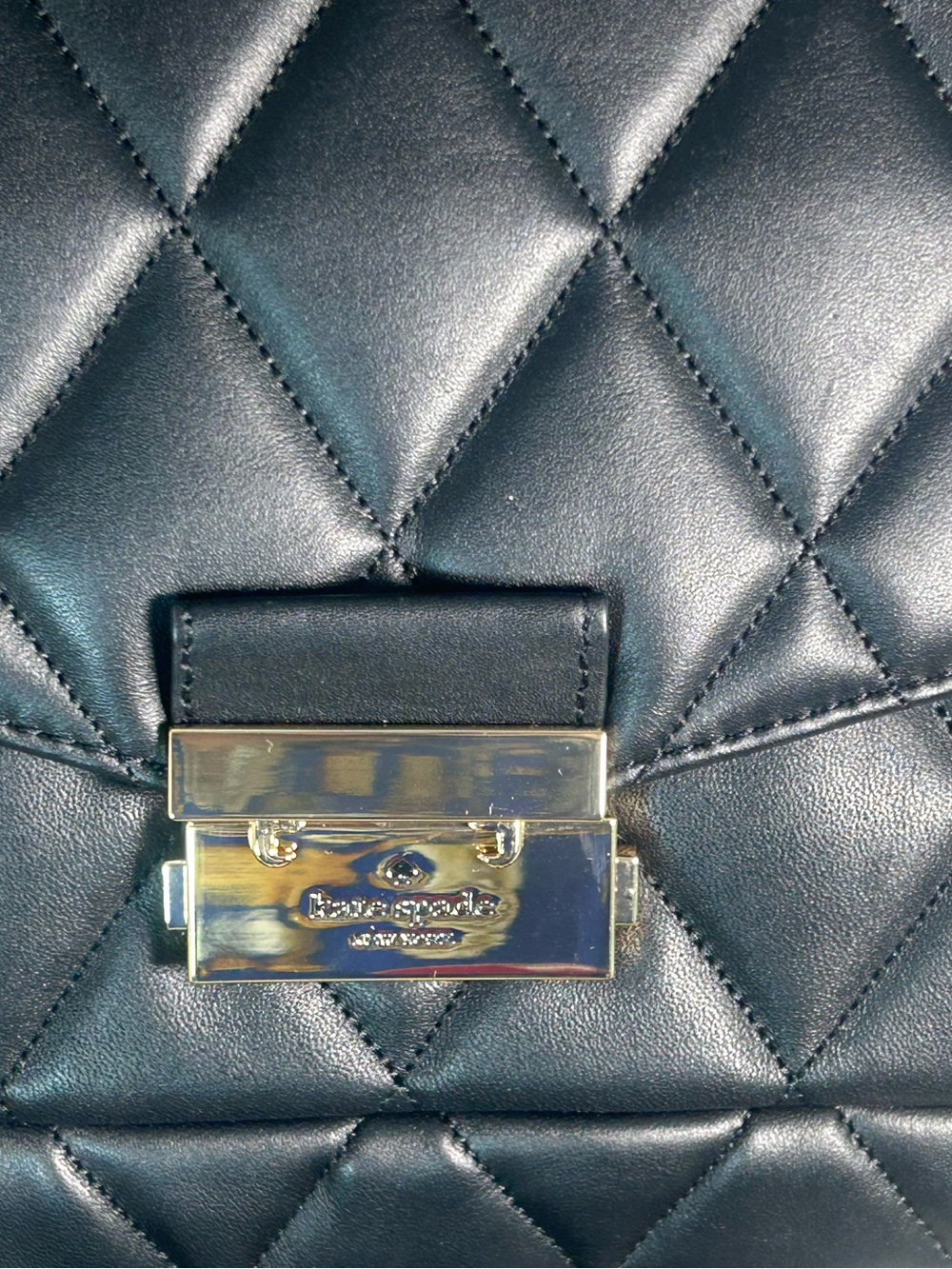 Kate spade quilted Balck shoulders/ crossbody bag Kate spade Black Quilted shou/ - Picture 5 of 8